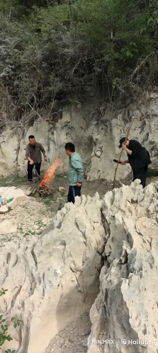 Outdoor Campfire Activity by Riverbed – AI Generated Video | Hailuo AI