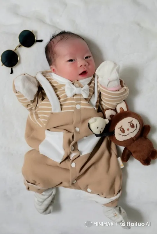 Baby Adorably Plays with Toy on Blanket – AI Generated Video | Hailuo AI