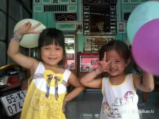 Cheerful Children in Decorated Room with Balloon and Motorcycle – AI Generated Video | Hailuo AI