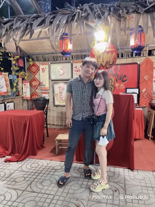 Vietnamese Kung Fu Display in Festive Booth – AI Generated Video | Hailuo AI