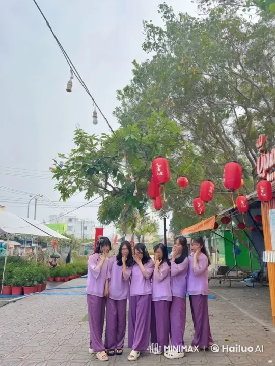 Purple Uniformed Group Performs Energetic Kung Fu Under Lanterns – AI Generated Video | Hailuo AI