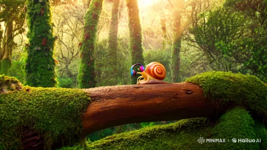 Snail Podcasting in Enchanted Forest – AI Generated Video | Hailuo AI
