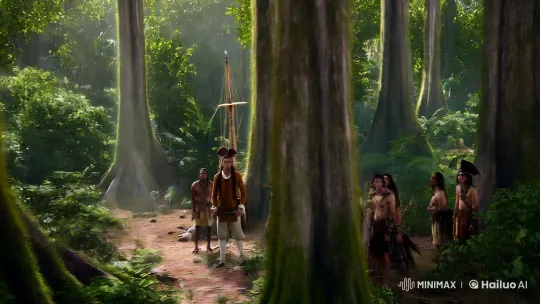 Jacques La Ravardière's Encounter in Verdant Forest – AI Generated Video | Hailuo AI
