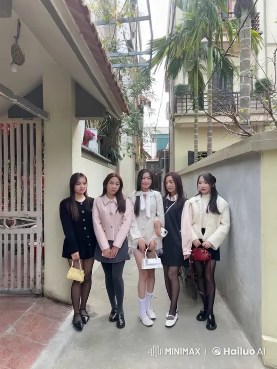 Five Women Perform Martial Arts in Elegant Alley Setting – AI Generated Video | Hailuo AI