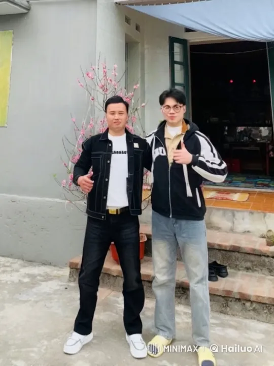 Two Men Practicing Kung Fu in Front of a House – AI Generated Video | Hailuo AI