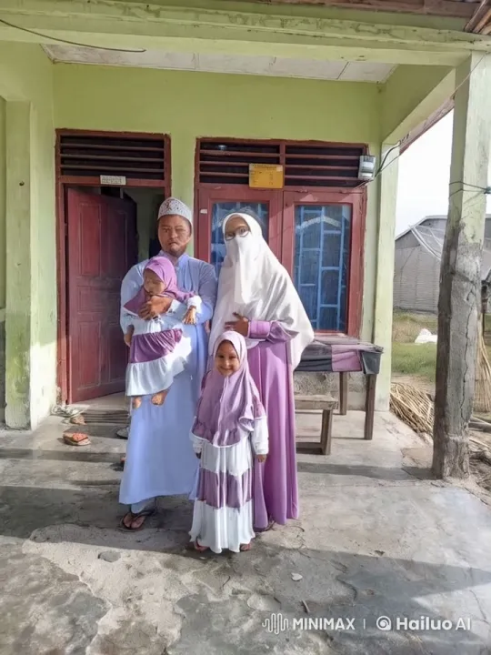 Family Performs Playful Martial Arts in Coordinated Outfits – AI Generated Video | Hailuo AI