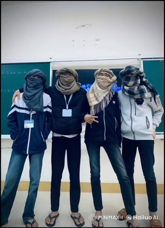 Young Men Practicing Martial Arts in Classroom Setting – AI Generated Video | Hailuo AI