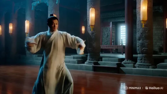 Ancient Temple King Fu Display: Artistry in Action – AI Generated Video | Hailuo AI