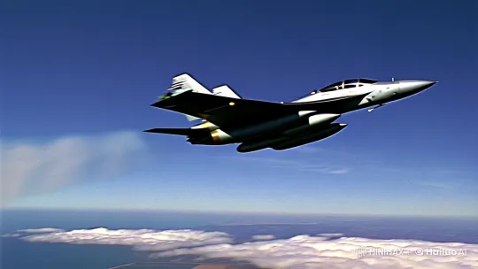 American Fighter Jet Engages in Dramatic Aerial Combat – AI Generated Video | Hailuo AI