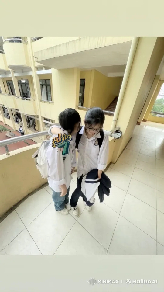 Teenage Friendship Moment at School – AI Generated Video | Hailuo AI