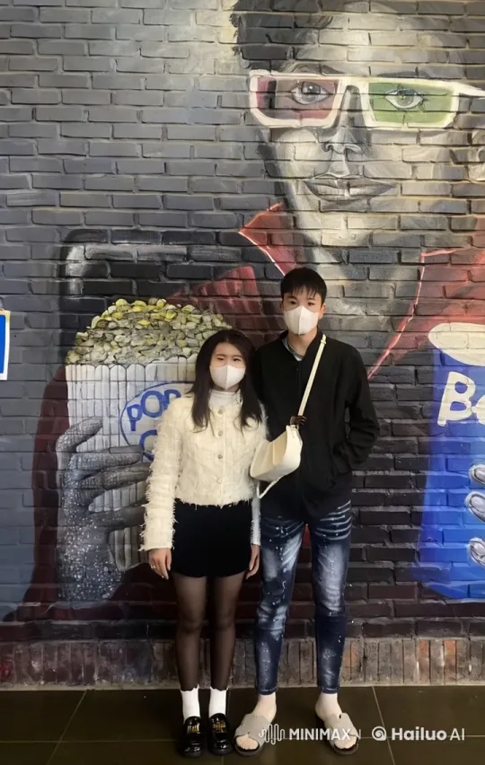 Dynamic Martial Arts Duo Showcases Skills in Front of Mural – AI Generated Video | Hailuo AI