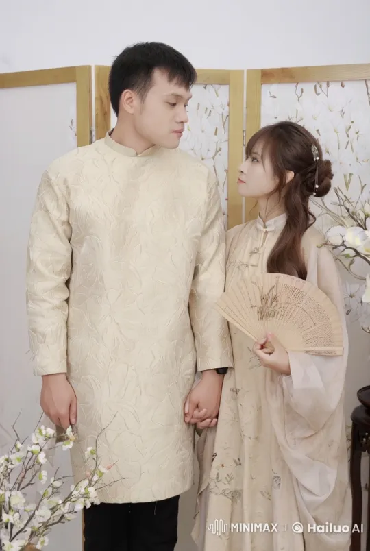 Couple Showcases Martial Arts Grace in Traditional Attire – AI Generated Video | Hailuo AI