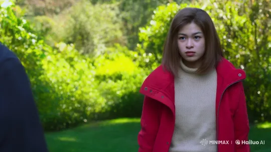 Woman Fights in Serene Garden with Dramatic Contrast – AI Generated Video | Hailuo AI