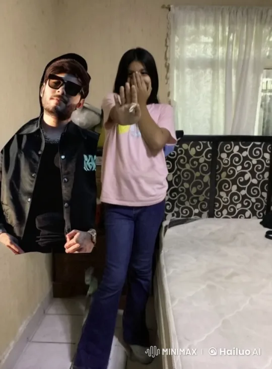 Girl in Pink T-Shirt and Boy in Black Jacket – AI Generated Video | Hailuo AI