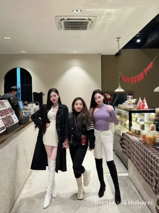 Stylish Women Display Martial Arts in Cozy Café – AI Generated Video | Hailuo AI