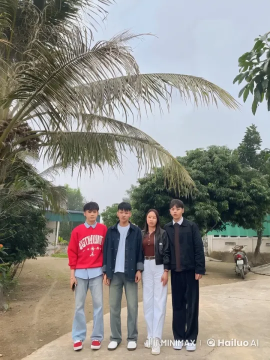 Young Adults Practice Kungfu in Lush Surroundings – AI Generated Video | Hailuo AI