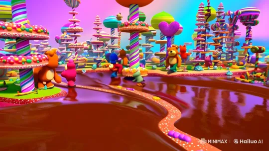 Whimsical Candy World: A Visual Spectacle – AI Generated Video | Hailuo AI