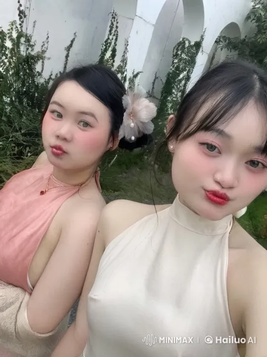 Stylish Women Display Martial Arts Grace in Green Setting – AI Generated Video | Hailuo AI