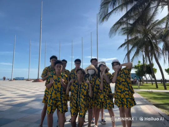 Teenagers Practice Martial Arts in Scenic Promenade Setting – AI Generated Video | Hailuo AI