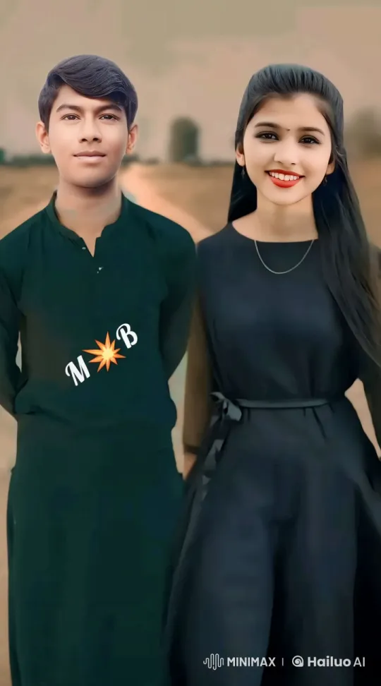 Affectionate Embrace Between Young Couple in Open Landscape – AI Generated Video | Hailuo AI