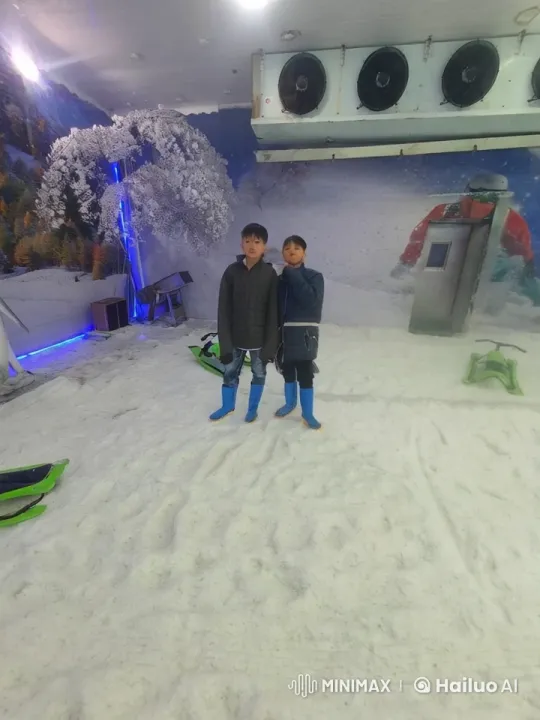 Boys Practice Kung Fu in Snowy Indoor Setting – AI Generated Video | Hailuo AI