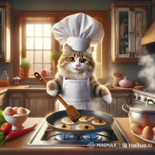 Cats Cook Delights in Themed Kitchen Promotions – AI Generated Video | Hailuo AI