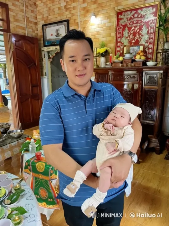 Man in Striped Shirt Performs Martial Arts with Baby – AI Generated Video | Hailuo AI
