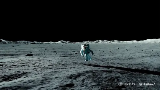 Lunar Astronaut's Solitary Struggle with a Falafel Wrap – AI Generated Video | Hailuo AI