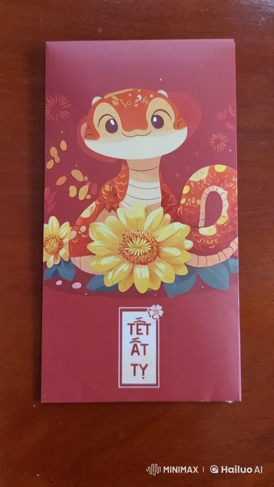 Adorable Snake Greets from Red Envelope Background – AI Generated Video | Hailuo AI