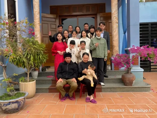 Family Displays Martial Arts Skills on House Steps – AI Generated Video | Hailuo AI