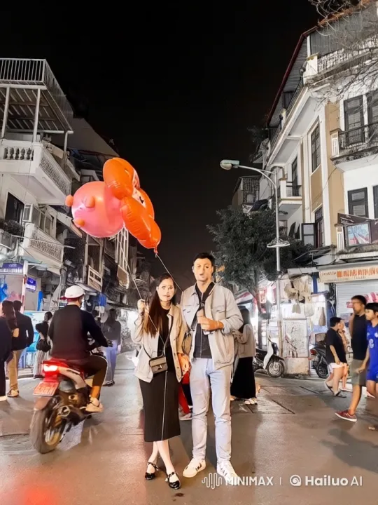 Noisy Street Kung Fu Duo with Pink Balloon – AI Generated Video | Hailuo AI