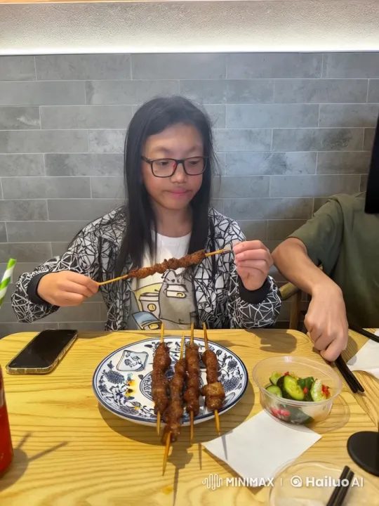 Monkey Joins Girl for Playful Meal at Cozy Restaurant – AI Generated Video | Hailuo AI
