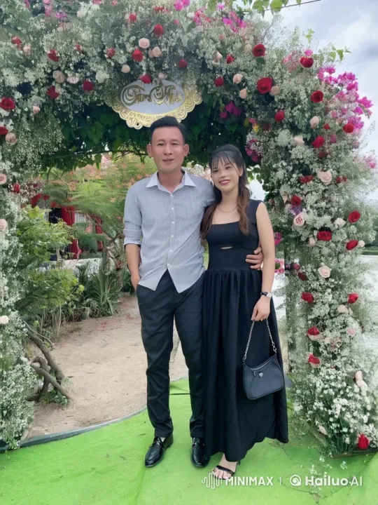 Couple Demonstrates Impressive Kung Fu in Festive Garden Setting – AI Generated Video | Hailuo AI