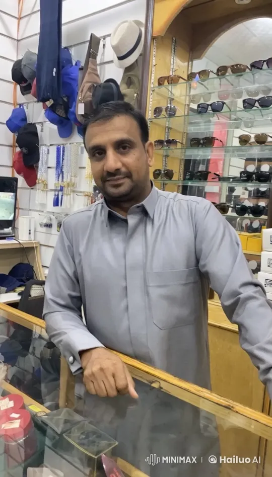 Man Smoking in a Well-Lit Accessory Shop – AI Generated Video | Hailuo AI