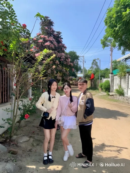 Three Individuals Perform Energetic Kung Fu on Dirt Path – AI Generated Video | Hailuo AI