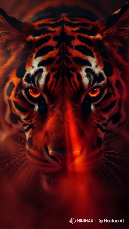 4K Live2D Masterpiece: Majestic Tiger's Hypnotic Gaze – AI Generated Video | Hailuo AI