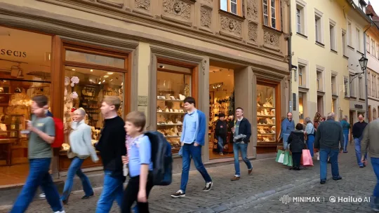Vibrant German Old Town: Tradition Meets Modernity – AI Generated Video | Hailuo AI