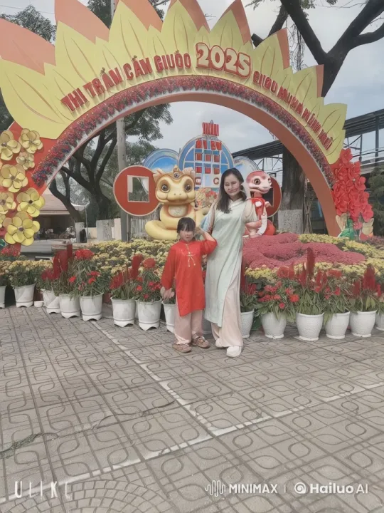 Women Celebrate New Year with Martial Arts Display in Cần Giuộc – AI Generated Video | Hailuo AI