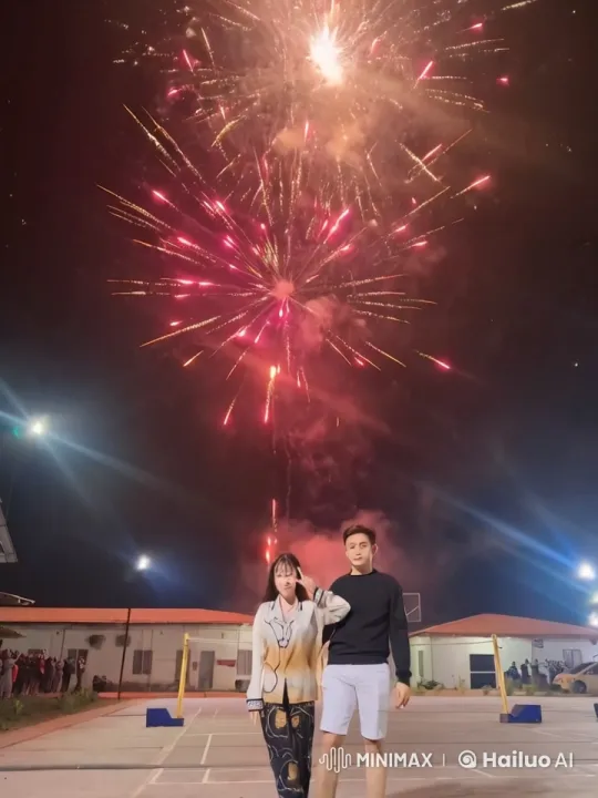 Kungfu Routine Meets Fireworks Spectacle – AI Generated Video | Hailuo AI