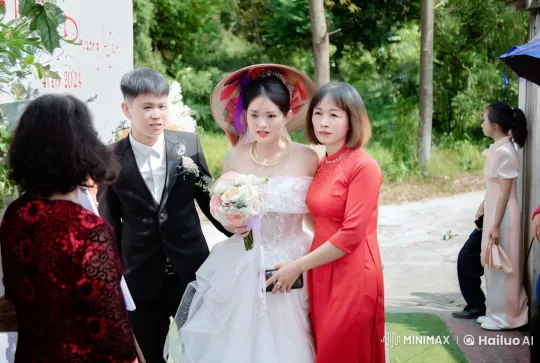 Bride in White Launches Surprise Attack at Wedding – AI Generated Video | Hailuo AI