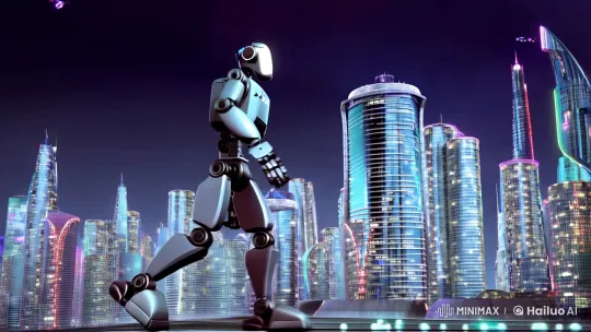 Futuristic Cityscape: XR-7's Mission in Neon Night – AI Generated Video | Hailuo AI
