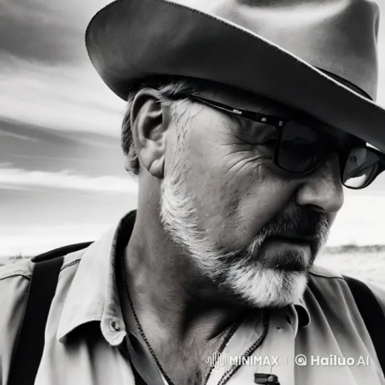 Rugged Gunslinger Prepares for Duel Under Dark Sky – AI Generated Video | Hailuo AI