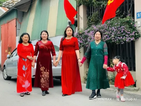 Traditional Attire Kungfu Display on Residential Street – AI Generated Video | Hailuo AI