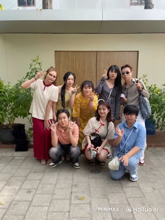 Group Engages in Playful Fight Outside – AI Generated Video | Hailuo AI