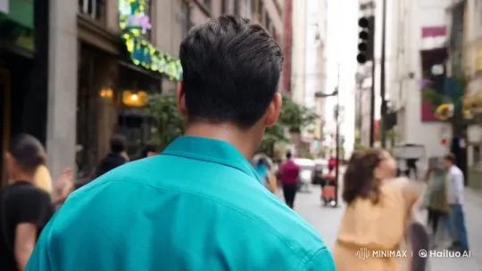 Urban Journey: A Young Man's Purposeful Walk – AI Generated Video | Hailuo AI