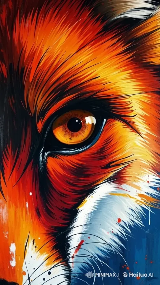 Close-Up of a Fox's Eye in Stunning Live2D Animation – AI Generated Video | Hailuo AI
