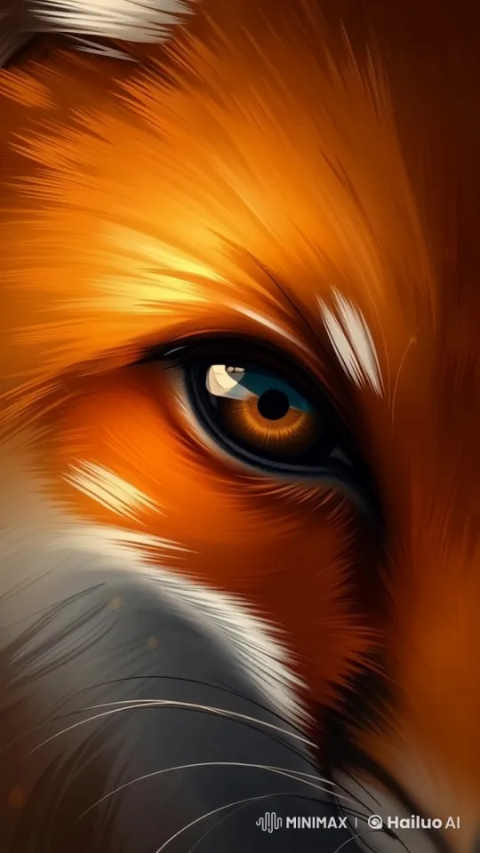 Stunning 4K Live2D Animation of a Fox's Expressive Eye – AI Generated Video | Hailuo AI