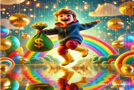 Child Leaps Joyfully Through Enchanted Puddle Wonderland – AI Generated Video | Hailuo AI