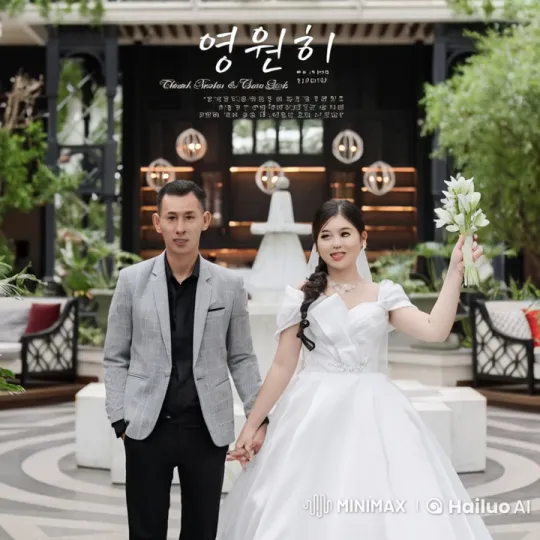 Elegant Bride and Groom Perform Martial Arts at Wedding – AI Generated Video | Hailuo AI