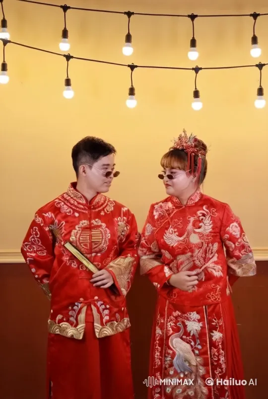 Traditional Chinese Wedding Attire Sparring Match – AI Generated Video | Hailuo AI